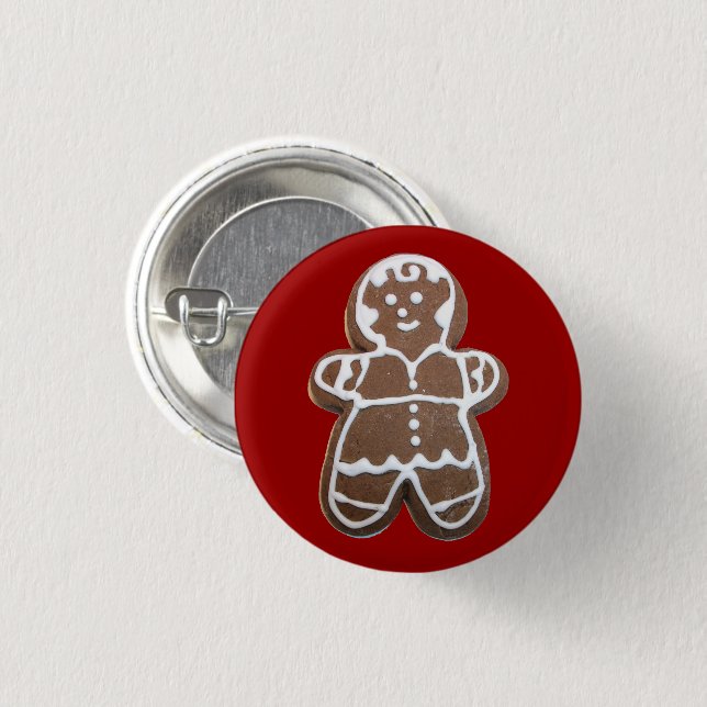 Gingerbread Girl Button (Front & Back)