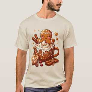 Gingerbread Girl’s Hot Cocoa Hot Tub Retreat T-Shirt