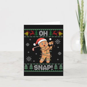 Gingerbread Golf Christmas Cookie Oh Snap Santa Ug Card