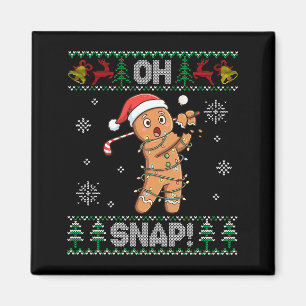 Gingerbread Golf Christmas Cookie Oh Snap Santa Ug Magnet