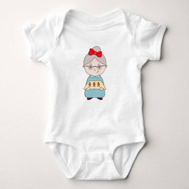 Gingerbread Grandma Baby Bodysuit (Front)