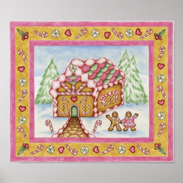 Gingerbread Heart House Poster (Front)