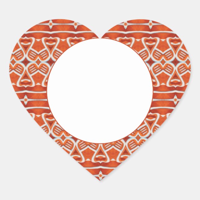 GINGERBREAD Heart Matte Stickers (Front)