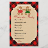 Gingerbread Holiday Gender Reveal Wishes for Baby