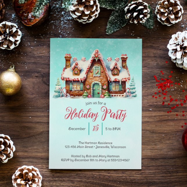 Gingerbread Holiday Party Invitation (Creator Uploaded)