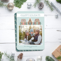Gingerbread Holiday Photo Card for Family
