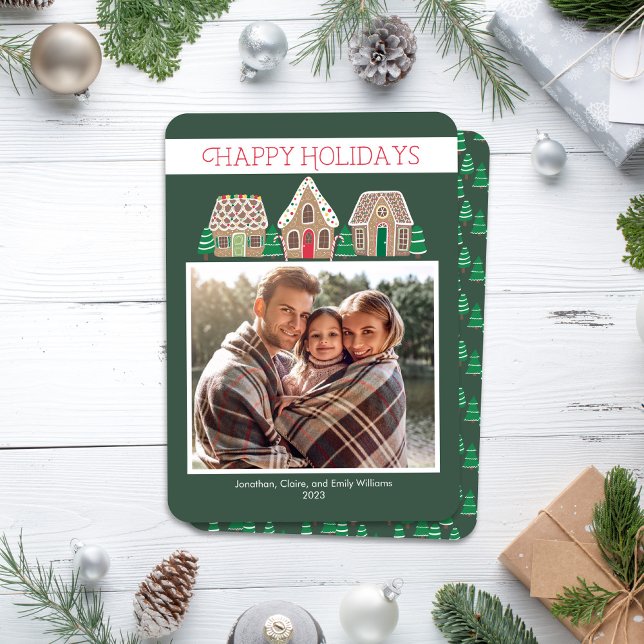 Gingerbread Holiday Photo Card for Family (Creator Uploaded)
