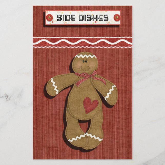 Gingerbread Holidays Recipe Binder-Divider (Front)