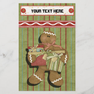 Gingerbread Holidays Recipe Binder-Divider Stationery