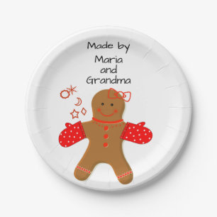 Gingerbread Homemade Bakery Paper Plate
