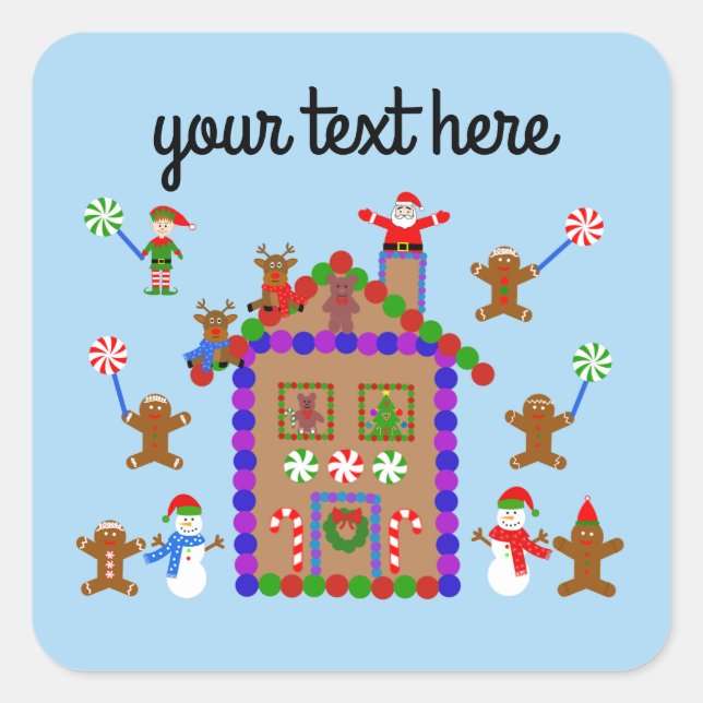 Gingerbread House #2 Stickers (Front)