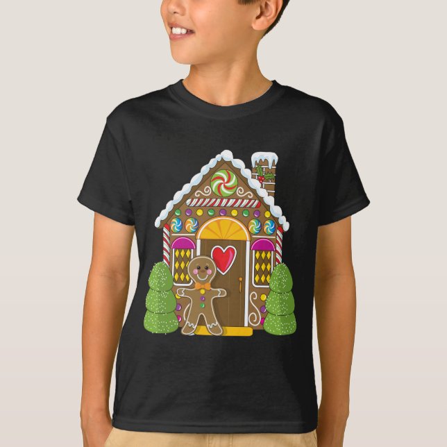 Gingerbread House and Man T-Shirt (Front)