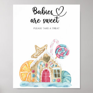 Gingerbread house - babies are sweet  poster