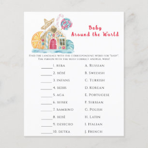 Gingerbread house - Baby around the world game
