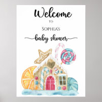 Gingerbread house baby shower foam board