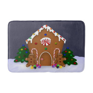 Gingerbread House Bath Mat