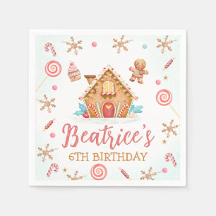 Gingerbread House Birthday Party  Napkin