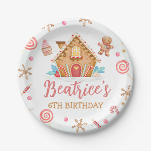 Gingerbread House Birthday Party  Paper Plate