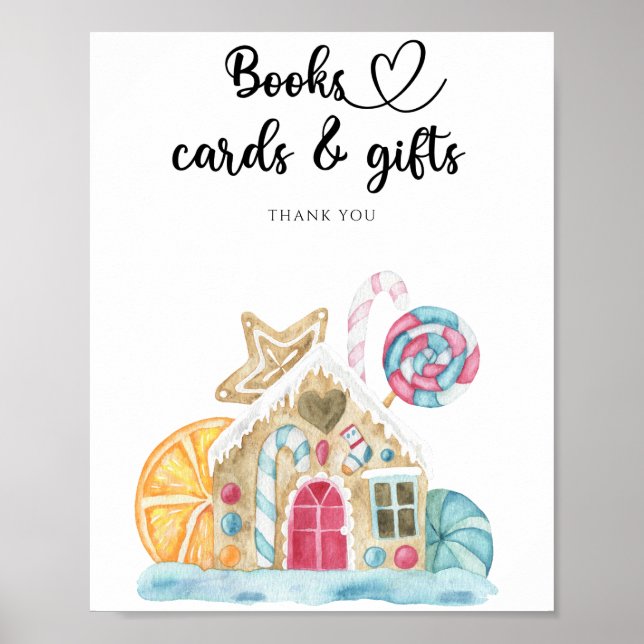 Gingerbread house - books cards and gifts poster (Front)