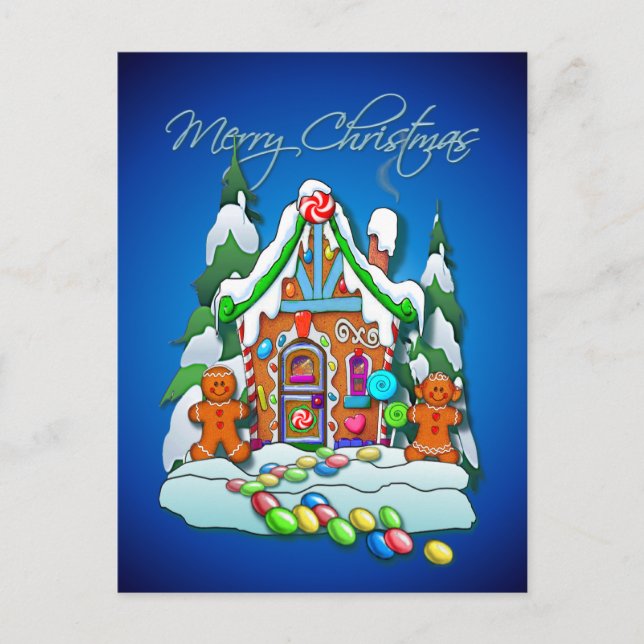 GINGERBREAD HOUSE by SHARON SHARPE Postcard (Front)