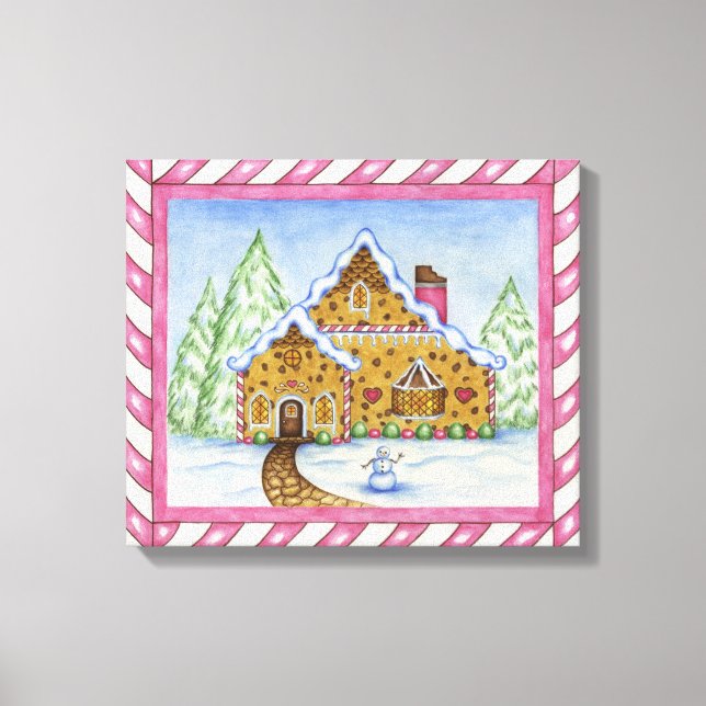 Gingerbread House Canvas Art Print (Front)