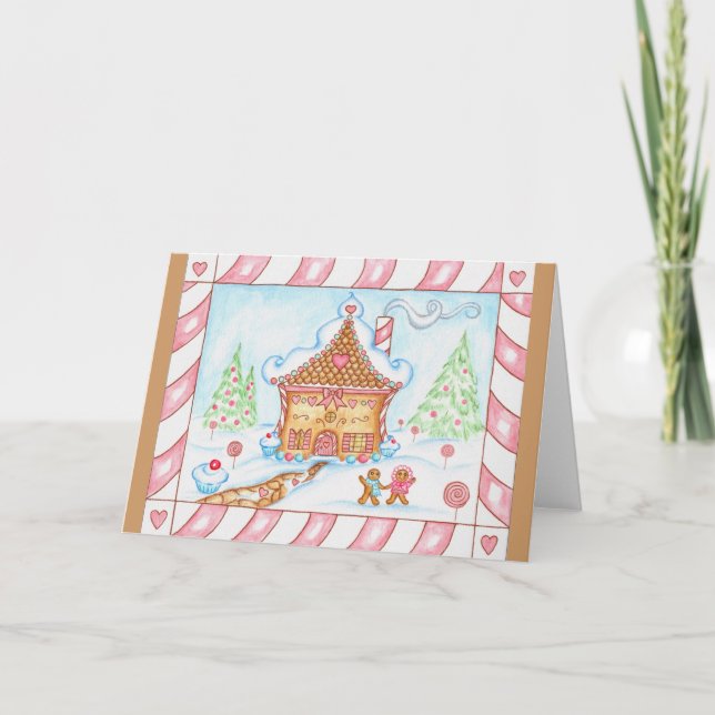 gingerbread house card (Front)