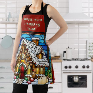 Gingerbread House Christmas Apron