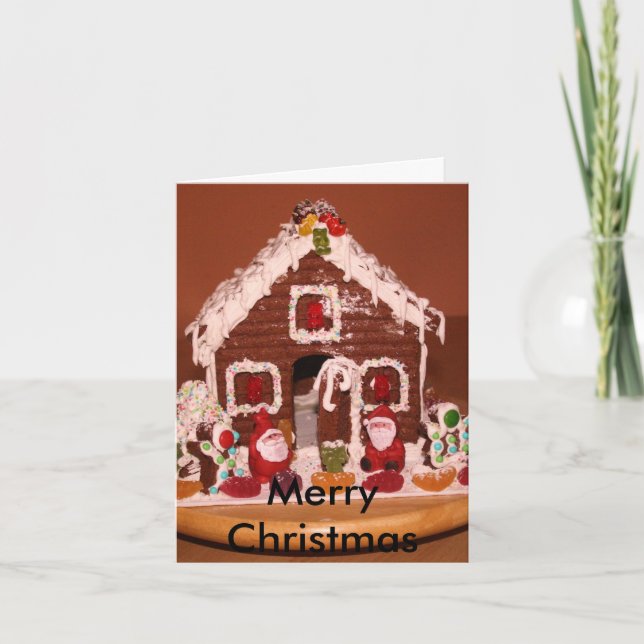 Gingerbread House Christmas Card (Front)
