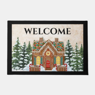 Gingerbread House Christmas Doormat Door Mat