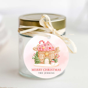 Gingerbread House Christmas Gift Favour Tags