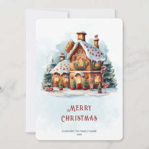 Gingerbread House Christmas Holiday Card