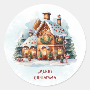 Gingerbread House Christmas Holiday Sticker