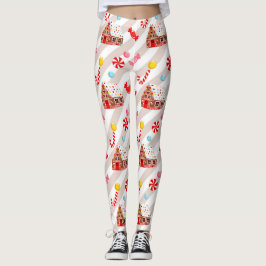 Gingerbread house Christmas Leggings