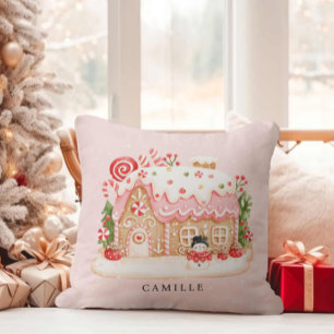 Gingerbread House Christmas Party Cushion