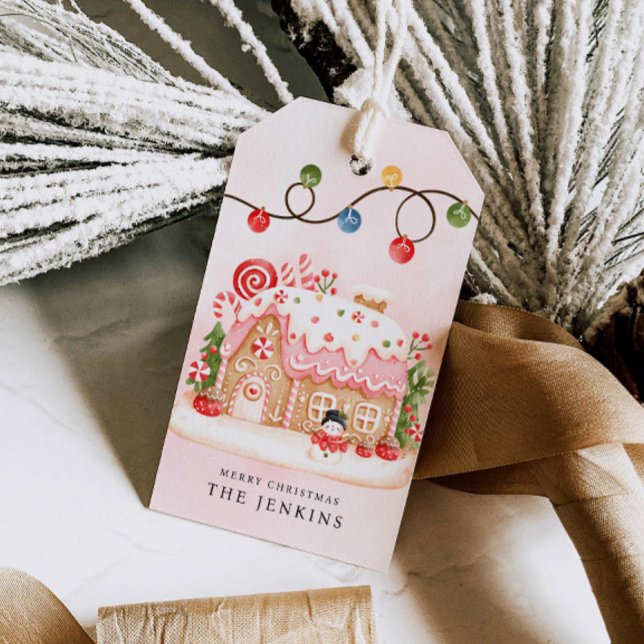 Gingerbread House Christmas Party Gift Tags (Creator Uploaded)