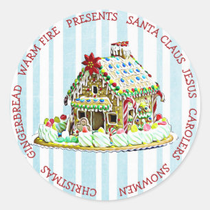 Gingerbread House Christmas Pretty Sticker