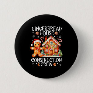 Gingerbread House Construction Crew Cookie Baking  6 Cm Round Badge