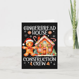 Gingerbread House Construction Crew Cookie Baking Card