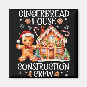 Gingerbread House Construction Crew Cookie King Ch Magnet