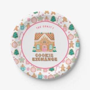 Gingerbread  House   Cookie Exchange Personalised  Paper Plate