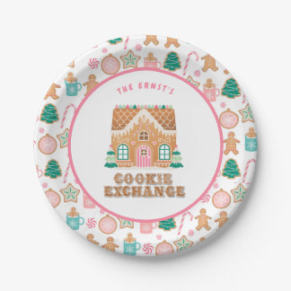 Gingerbread House | Cookie Exchange Personalised Paper Plate