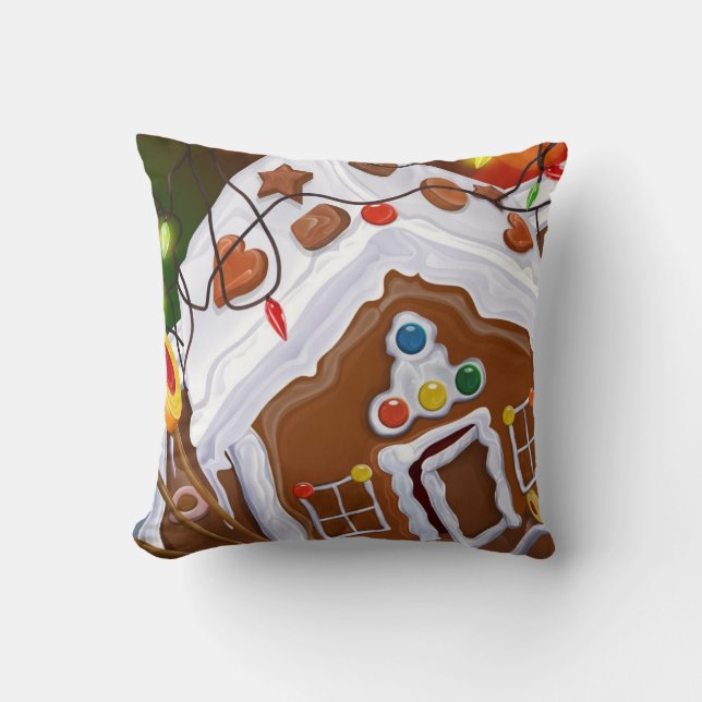Gingerbread House Cushion (Front)