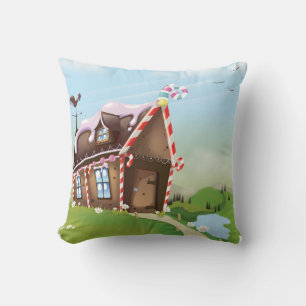 Gingerbread house cushion