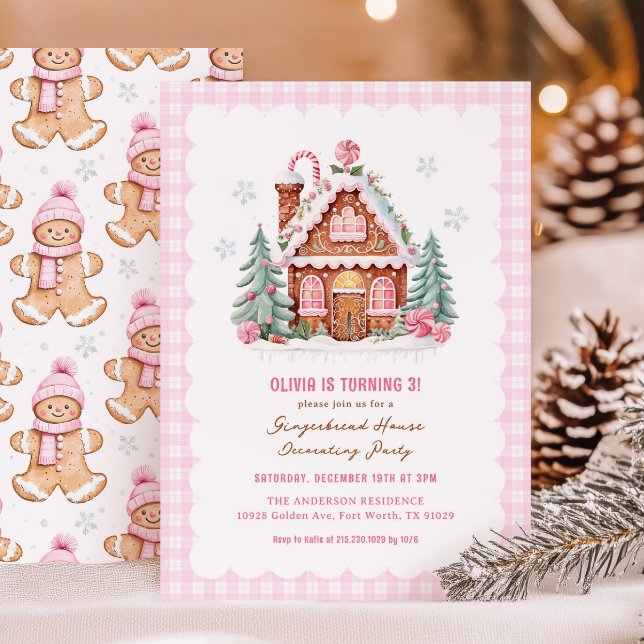 Gingerbread House Decorating Birthday Party Invitation (Creator Uploaded)