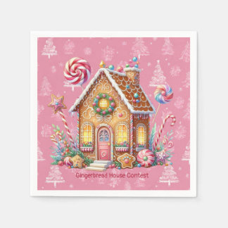 Gingerbread House Decorating Contest Napkin