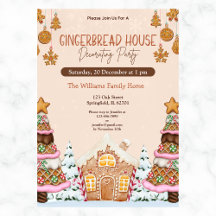 Gingerbread House Decorating Party Brown