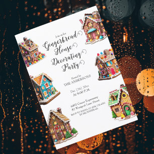 Gingerbread House Decorating Party Christmas  Invitation