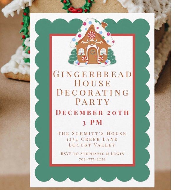 Gingerbread House Decorating Party Invitation (Creator Uploaded)