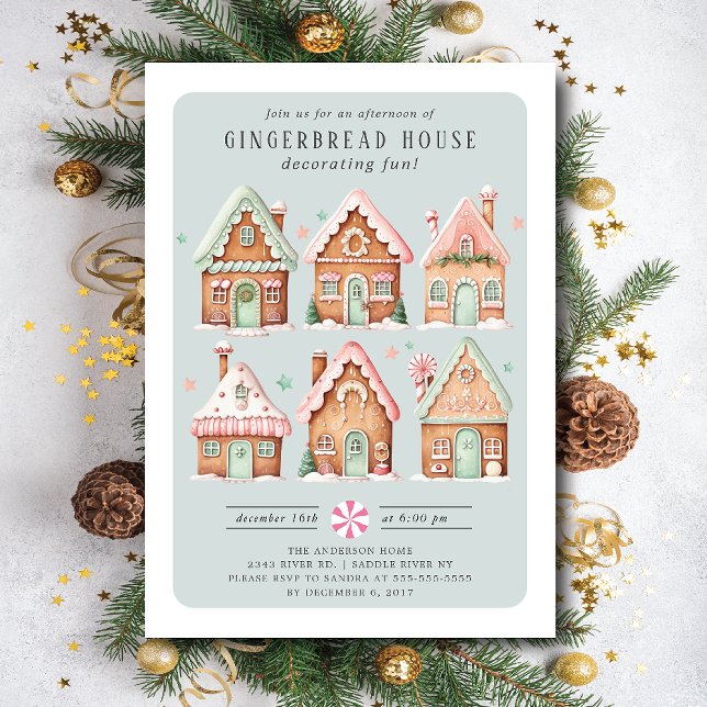 Gingerbread House Decorating Party Invitation (Creator Uploaded)