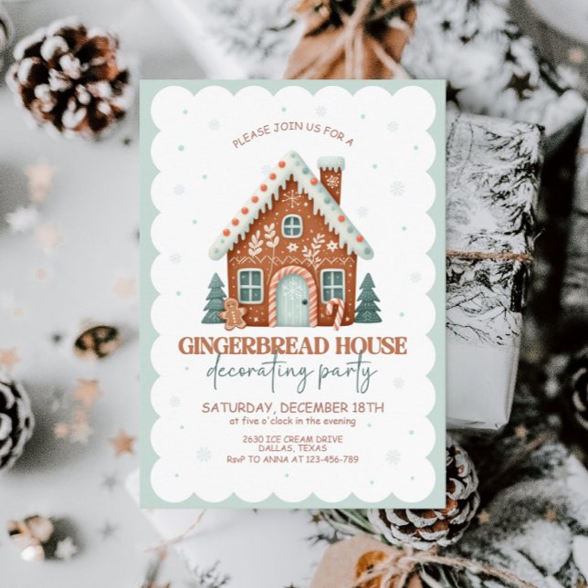Gingerbread House Decorating Party Invitation (Creator Uploaded)